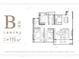 香逸玺悦_3室2厅2卫 建面115平米