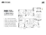 万科公园都会璞悦_3室2厅2卫 建面130平米