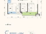 旭辉国际新城_3室2厅2卫 建面129平米