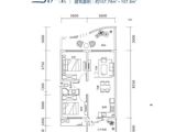 鸿基蓝山_2室2厅1卫 建面107平米