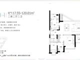 上海长滩_2室2厅2卫 建面118平米