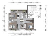 旭辉首府铂辰时代_3室2厅2卫 建面100平米