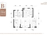 西青城投格调松蕉花园_3室2厅2卫 建面116平米