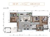 观山怡璟_4室2厅2卫 建面117平米